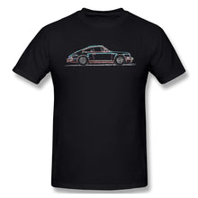 Load image into Gallery viewer, Men 100% Cotton Tee T Shirt Graphic Plus Size Tops Letter Print Porsche 911 3.2 Profile Graphic Oversized Short Sleeve