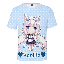 Load image into Gallery viewer, NEKOPARA t Shirt Summer Fashion short sleeve t shirt Kpop Print Tee Harajuku Anime Cosplay loose Oversize Shirt