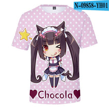 Load image into Gallery viewer, NEKOPARA t Shirt Summer Fashion short sleeve t shirt Kpop Print Tee Harajuku Anime Cosplay loose Oversize Shirt