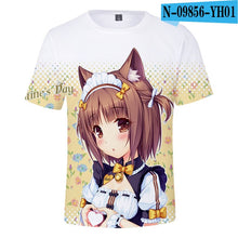 Load image into Gallery viewer, NEKOPARA t Shirt Summer Fashion short sleeve t shirt Kpop  Print Tee Harajuku Anime Cosplay loose Oversize Shirt
