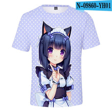 Load image into Gallery viewer, NEKOPARA t Shirt Summer Fashion short sleeve t shirt Kpop  Print Tee Harajuku Anime Cosplay loose Oversize Shirt

