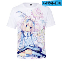 Load image into Gallery viewer, NEKOPARA t Shirt Summer Fashion short sleeve t shirt Kpop  Print Tee Harajuku Anime Cosplay loose Oversize Shirt

