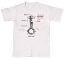 Load image into Gallery viewer, Fashion Design Free Shipping Piston Anatomy Mechanic Car Garage Grease Unisex T-Shirt T Shirt Cotton O-Neck Hipster Tshirts
