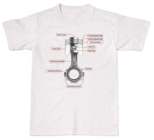 Load image into Gallery viewer, Fashion Design Free Shipping Piston Anatomy Mechanic Car Garage Grease Unisex T-Shirt T Shirt Cotton O-Neck Hipster Tshirts
